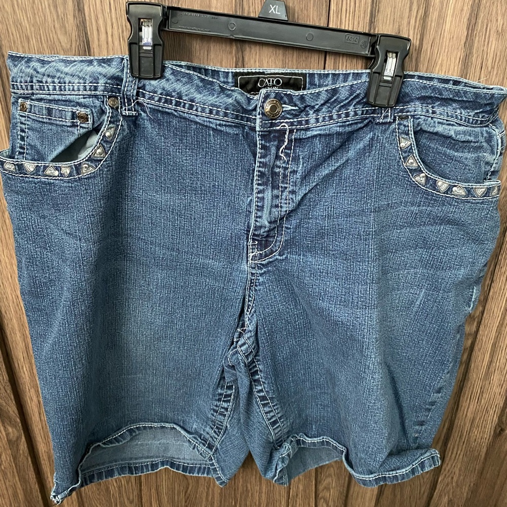 Cato Blue Denim Shorts with Studded Details